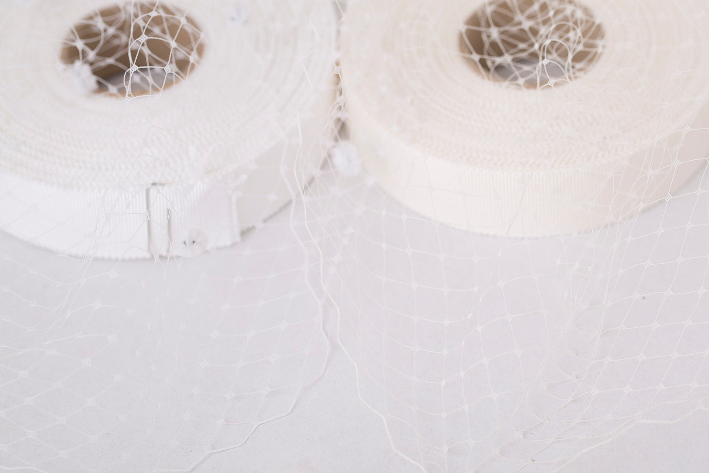 Navy Birdcage Veil with Bow: Lisa Eldridge Headpiece