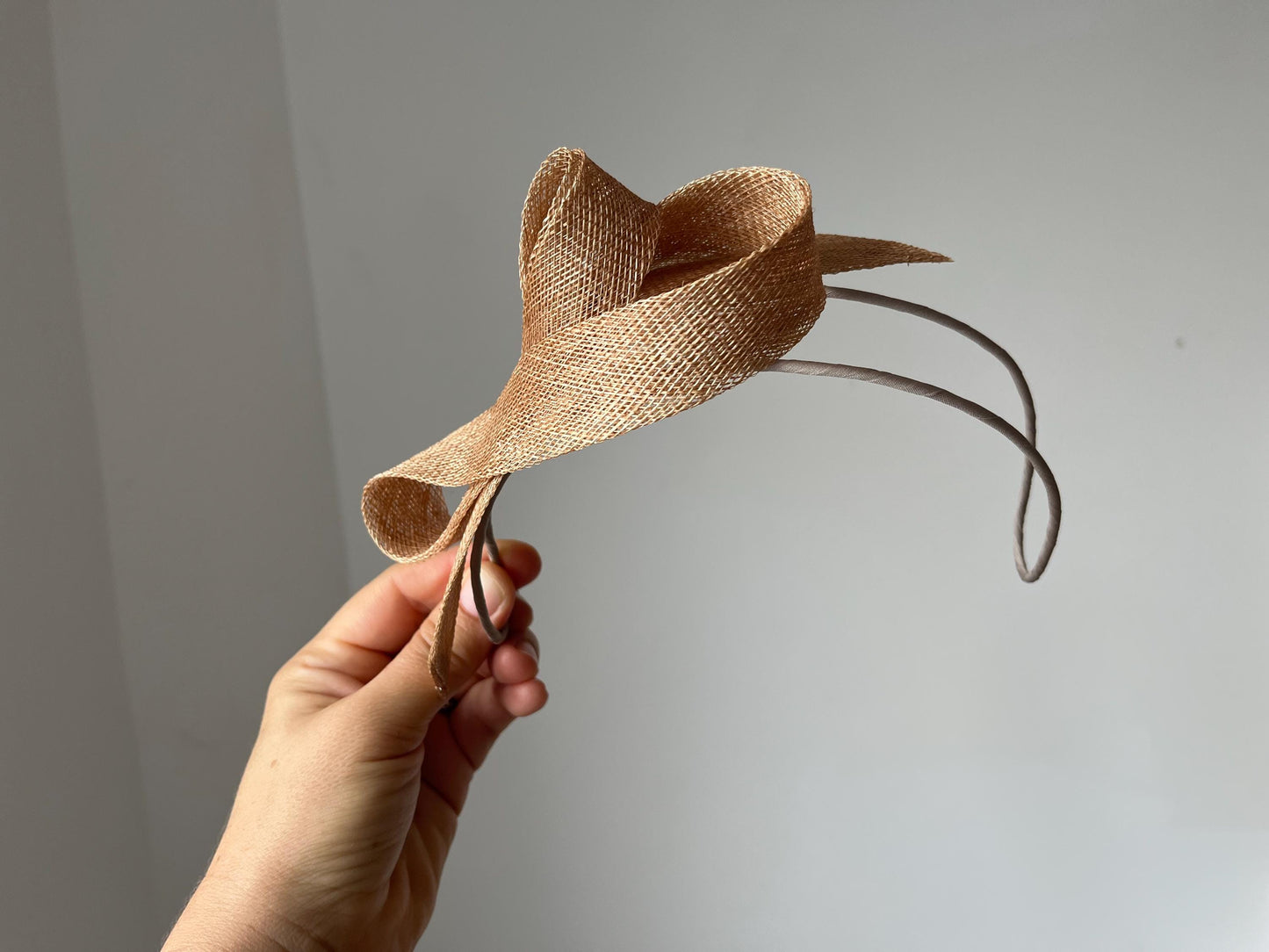 Gold Bow Fascinator Headband, Elegant Wedding Headpiece