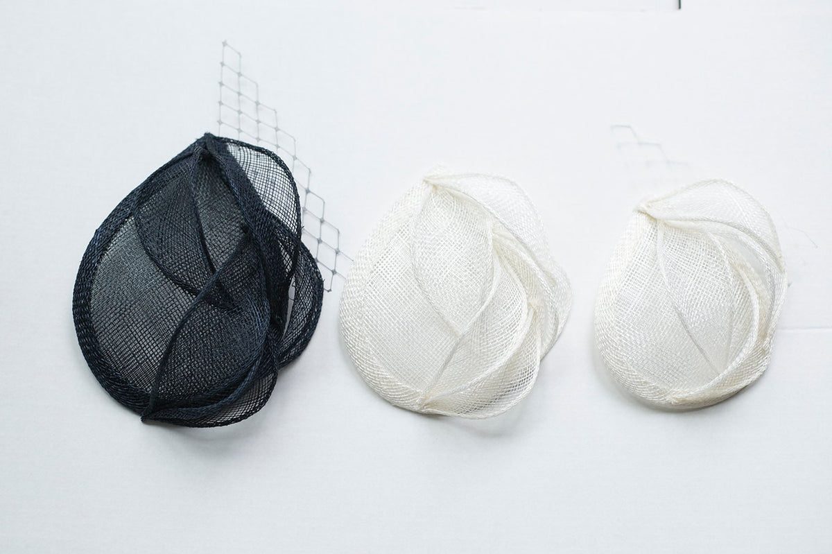Black Sinamay Wedding Guest Hat: Veiled Headpiece for Formal Events, Occasions, Parties