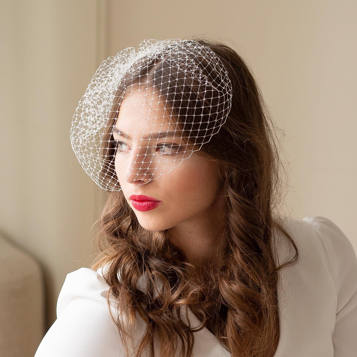 Bridal Birdcage Veil: Vintage Glamour Wedding Face Veil