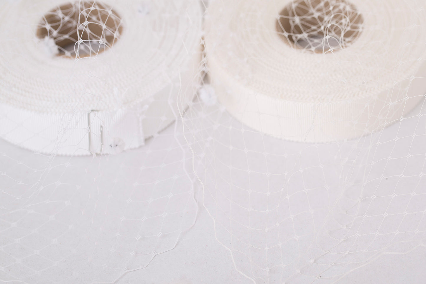 Navy Birdcage Veil with Bow: Lisa Eldridge Headpiece