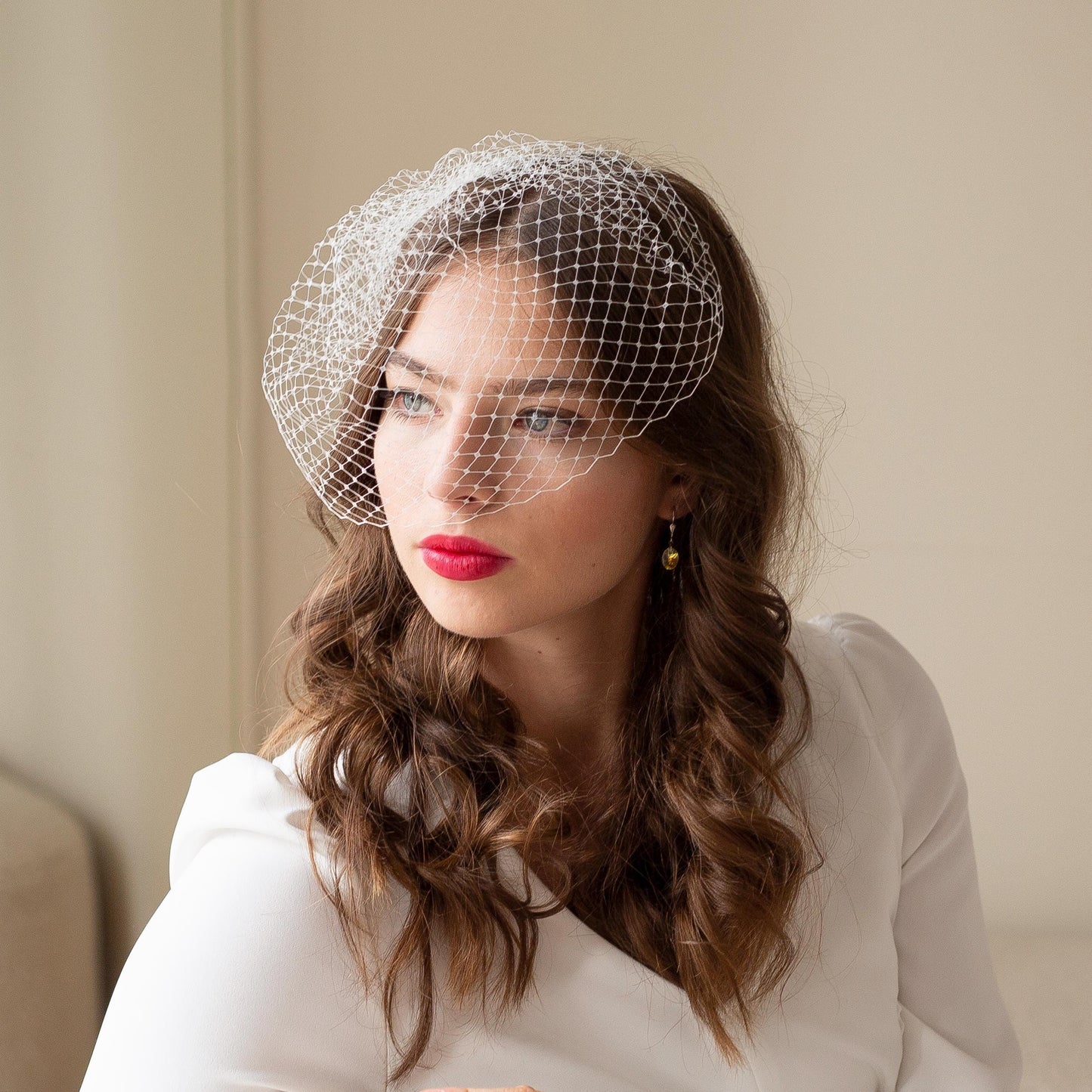 Bridal Birdcage Veil: Vintage Glamour Wedding Face Veil