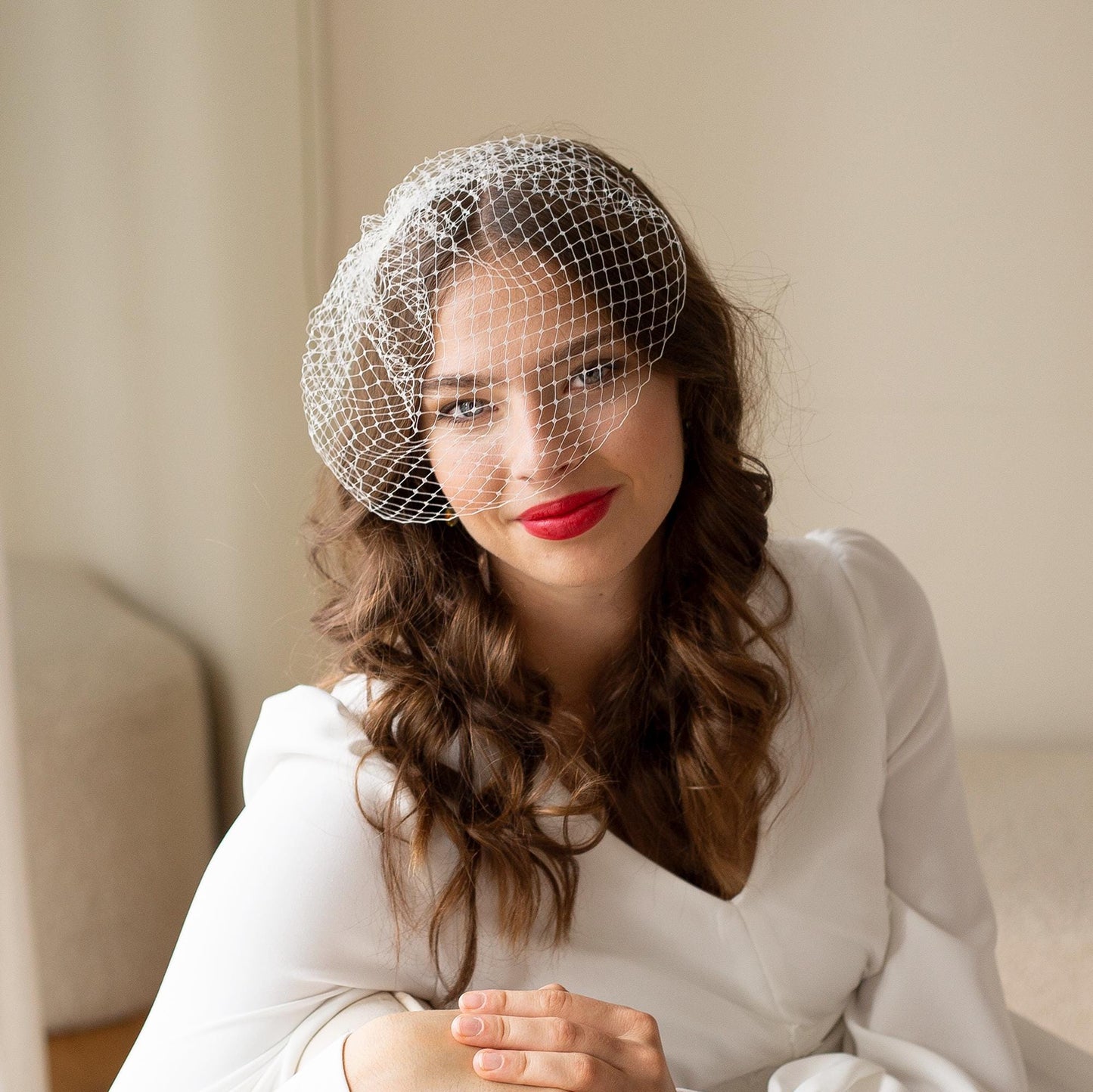 Bridal Birdcage Veil: Vintage Glamour Wedding Face Veil