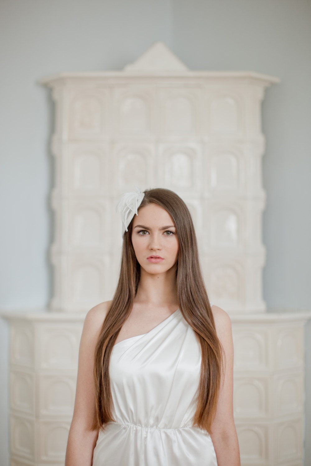 Feather Flower Bridal Hat: Vintage Millinery Headpiece