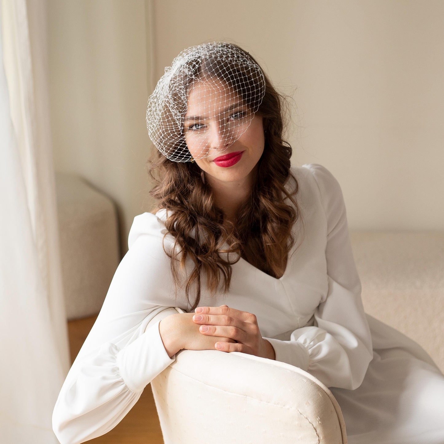 Bridal Birdcage Veil: Vintage Glamour Wedding Face Veil