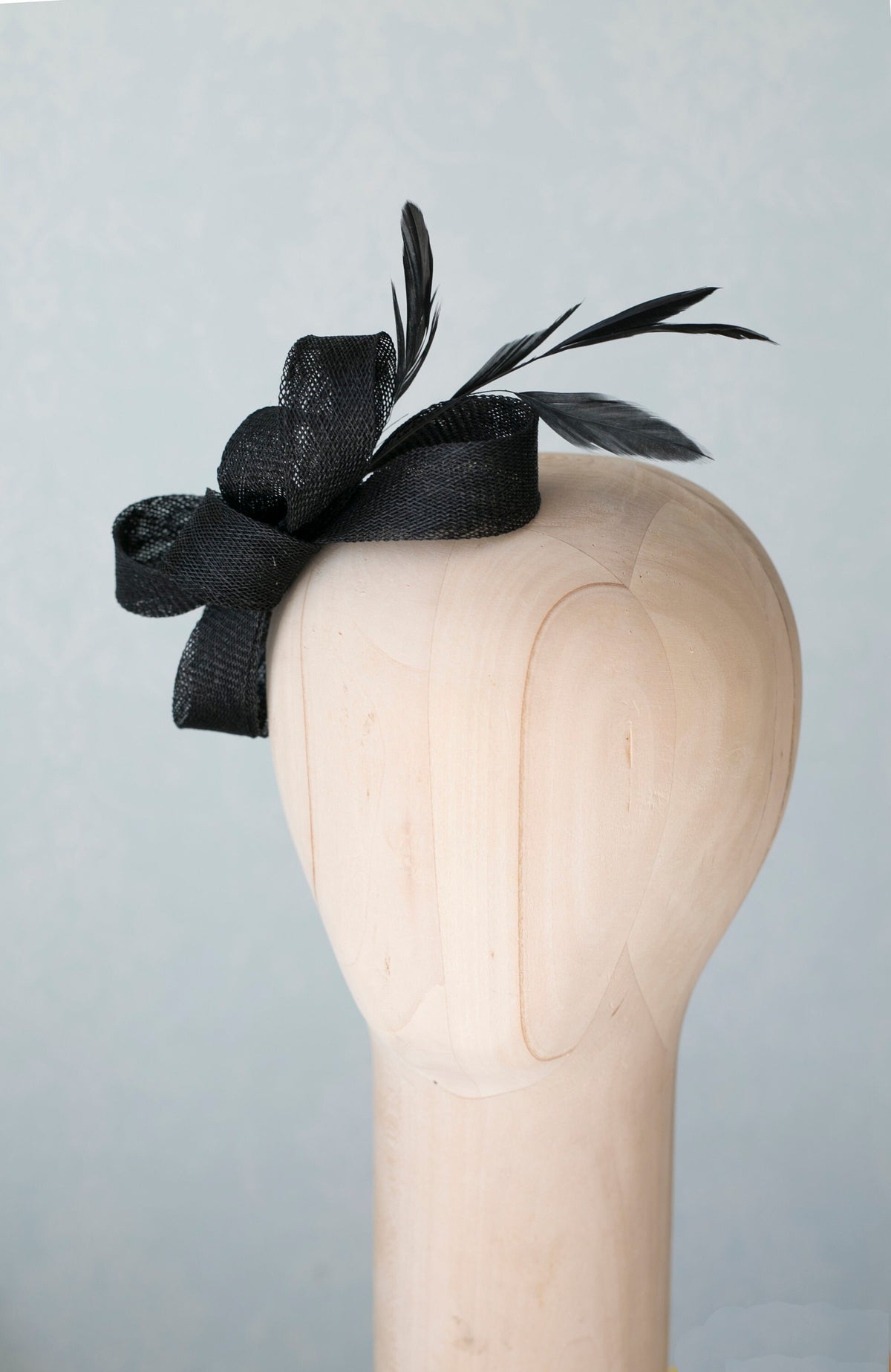 Black Feather Fascinator: Wedding Guest Headpiece