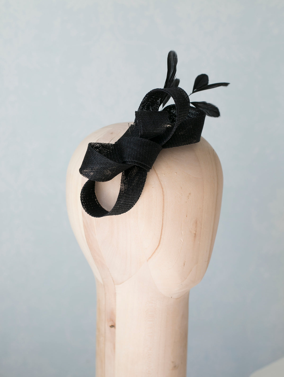 Black Feather Fascinator: Wedding Guest Headpiece