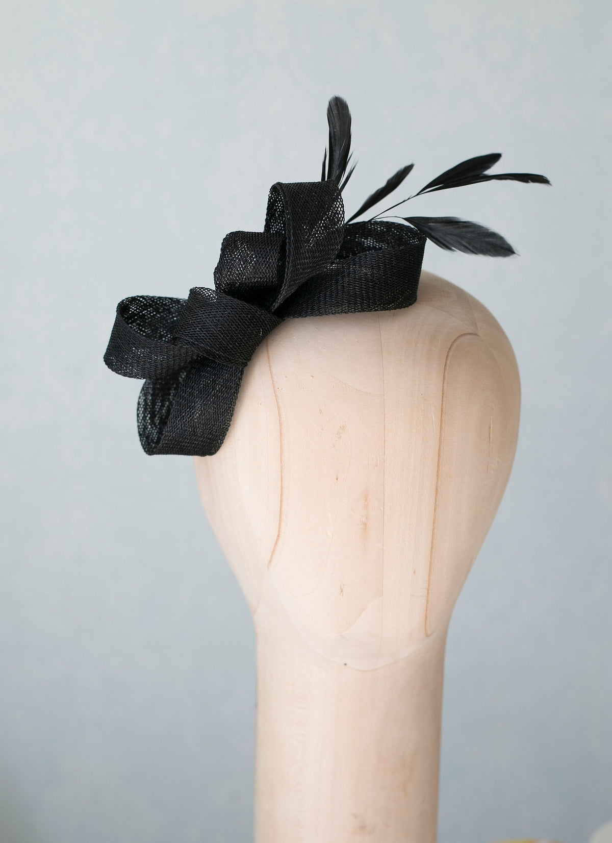 Black Feather Fascinator: Wedding Guest Headpiece