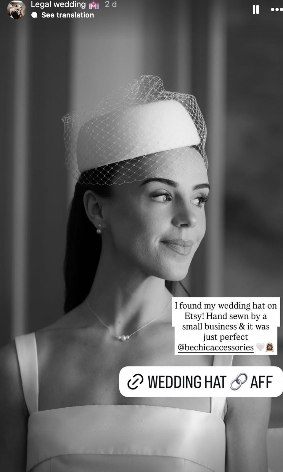 Couture Bridal Hat with Birdcage Veil | Statement Wedding Headpiece | Vintage Fashion | @whatemwore