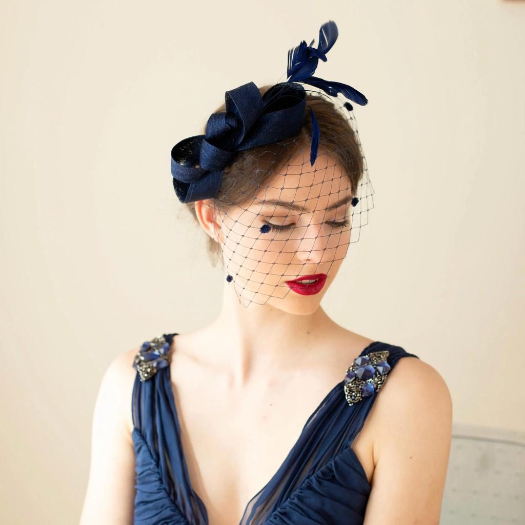 Black Feather Fascinator: Wedding Guest Headpiece