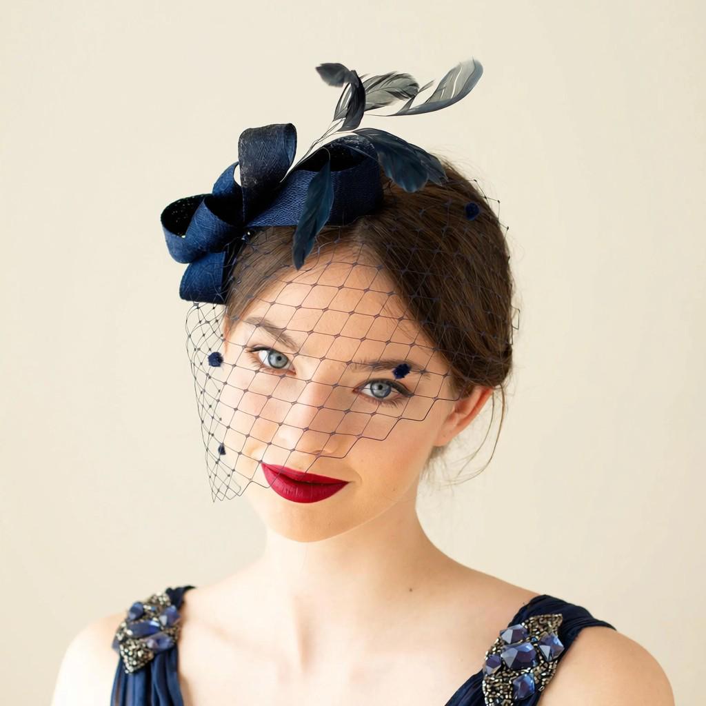 Black Feather Fascinator: Wedding Guest Headpiece