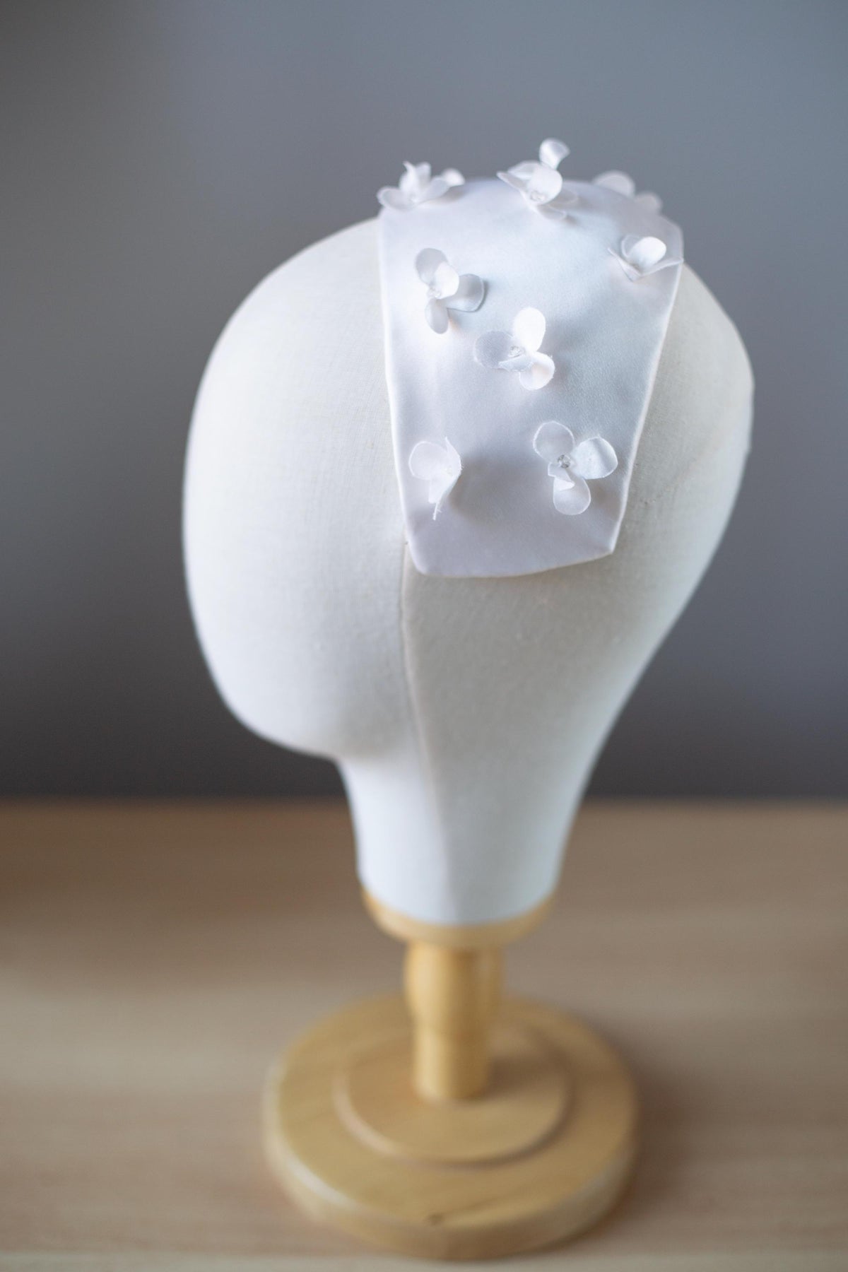 Silk Satin Wedding Half Hat | Vintage Bridal Headpiece with Crystals | Elegant Bridal Hat | Couture Wedding Headpiece | Minimalist Bride Hat