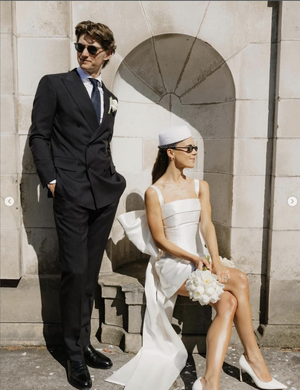 Couture Bridal Hat with Birdcage Veil | Statement Wedding Headpiece | Vintage Fashion | @whatemwore
